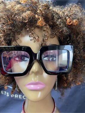 Black Oversized Square Women's Fashion Glasses